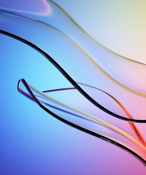 Multicolored abstract waves entwined with one another.